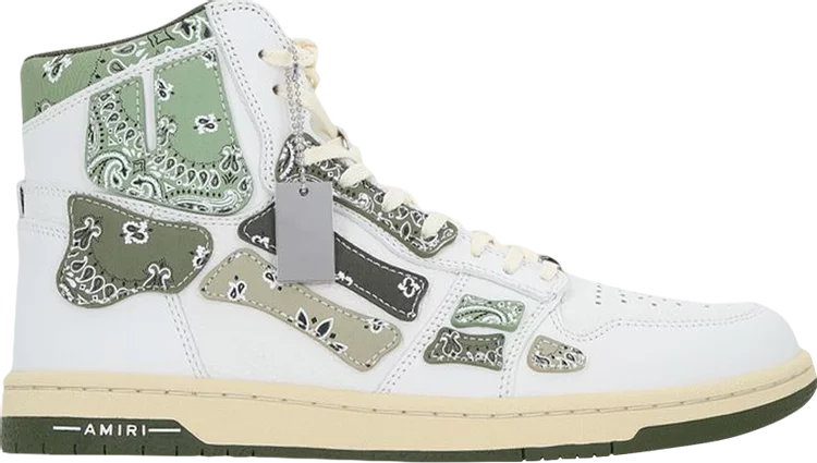 Amiri Skeleton Hightop (Green Bandana)